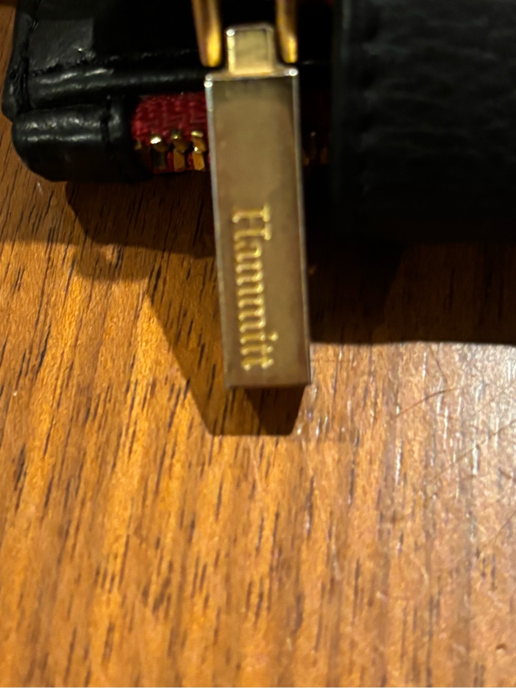 Hammitt Levy Black Leather Gold Grommet With Red Interior — image 6 of 8